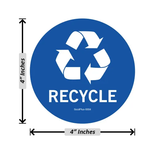 Miniatura 2 de Adhesivo de reciclaje para papelera, calcomanías de papelera y calcomanías para botes de basura, 4 x 4 pulgadas, redondo, 02 calcomanías