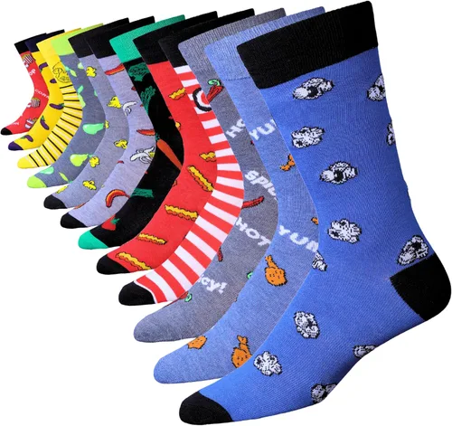 Miniatura 17 de JAMES FIALLO Calcetines de vestir para hombre, calcetines de vestir para hombre, estilo casual, coloridos, divertidos, novedosos, a la moda, paquete