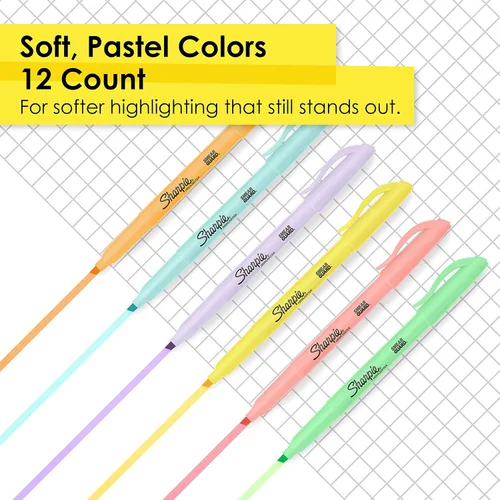 Miniatura 3 de SHARPIE Marcadores de bolsillo S-Gel Gel Bolígrafos Marcadores de punta de cincel pastel suave y bolígrafos de tinta de gel negra sin manchas