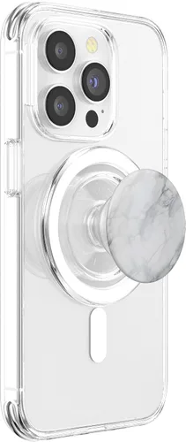 Miniatura 3 de Patrón de ilustración de piedra gris blanco intercambiable PopSockets MagSafe PopGrip para iPhone