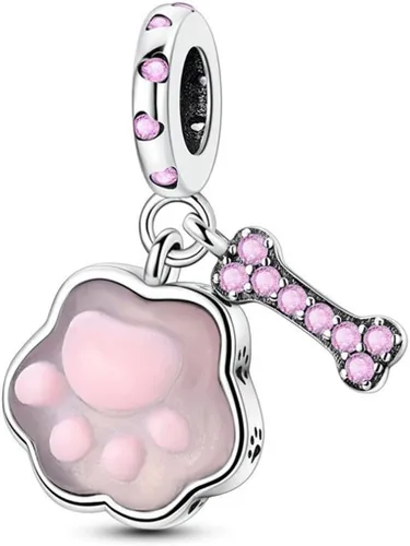 Miniatura 42 de Pulsera y collar de plata de ley 925 con dije de corazón, mariposa, loto, avión, viaje, lindo gato, cuentas, regalo para mujer