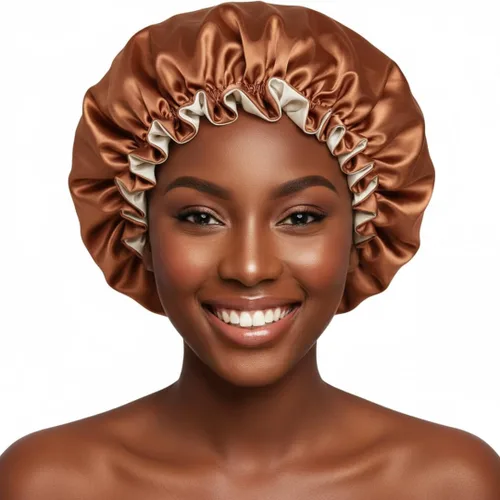 Miniatura 14 de Gorro de pelo para dormir, gorro de noche con clip ajustable, gorro reversible para el cabello para mujer, gorro de satén de seda