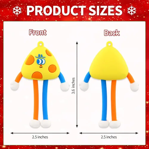 Miniatura 2 de D4DREAM Adornos de Navidad de queso para decoración de árboles, adornos de comida de queso, regalos para niños, hombres y mujeres, amantes del queso
