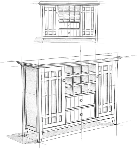 Miniatura 13 de SIMPLIHOME Bedford Buffet - Aparador de 3 puertas de madera maciza de 54 pulgadas de ancho con estante para vino en negro, gabinete de transición