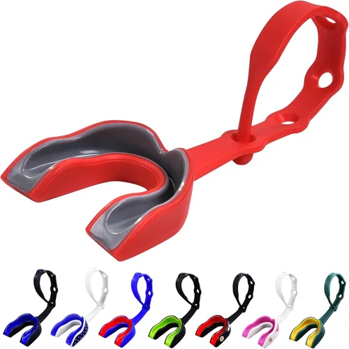 Miniatura 16 de Oral Mart - Protector bucal deportivo con correa para fútbol, lacrosse, hockey sobre hielo, taekwondo