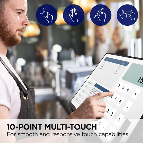 Miniatura 2 de ViewSonic TD2465 Monitor de pantalla táctil de 24 pulgadas 1080p, multitáctil de 10 puntos para entornos industriales y minoristas, interacción