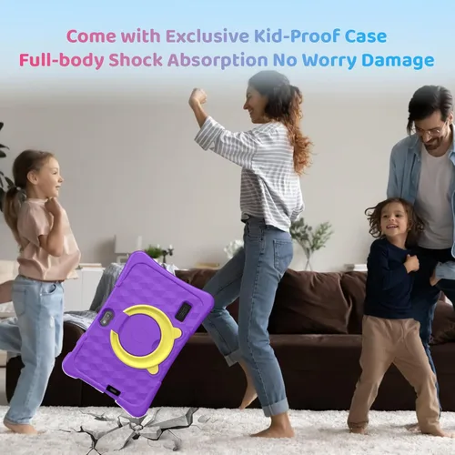 Miniatura 5 de aiprotablet Tableta para niños, tableta Android 15 de 7 pulgadas para niños, 8 GB+32 GB 1 TB expandir, tabletas de cuatro núcleos para niños Púrpura