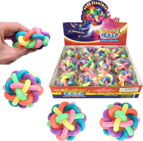 Miniatura 6 de 12 bolas de órbita de arco iris para ansiedad, para aliviar el estrés, juguetes sensoriales de átomo, ideales para niños y adultos, recuerdos