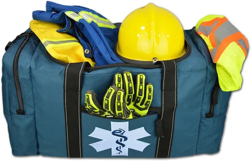 Miniatura 5 de Lightning X First Responder EMS - Bolsa de equipo de extracción de rescate médico con nombre bordado personalizado, Azul Patchwork