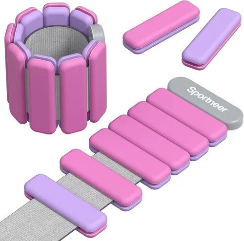 Miniatura 11 de Sportneer 2025 - Juego de pesas ajustables para muñeca y tobillo para mujeres y hombres - 1 par (1 lb/2 lb cada una) Juego de pulseras ajustables
