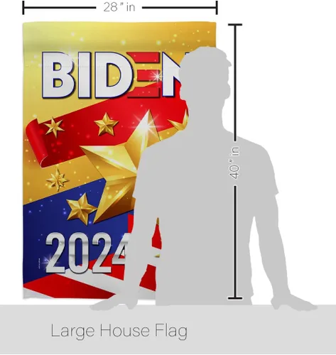 Miniatura 2 de Biden Harris Flag 2020 House Pack Patriotic Vote President Democrat Republican Tea Party United State American Election Banner Small Garden Yard