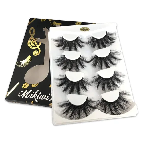 Miniatura 2 de Mikiwi Pestañas postizas de visón de 25 mm, pestañas de 25 mm, pestañas de visón sintético 6D, pestañas postizas de visón, pestañas dramáticas