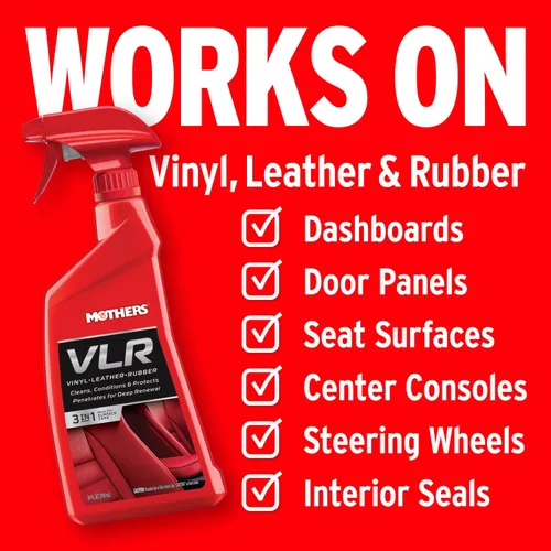 Miniatura 5 de Mothers VLR Cuidado de Vinilo-Cuero-Caucho, 1 gal. — Limpia, Acondiciona y Protege en Un Solo Paso – Fórmula con pH Equilibrado con Aceite de Pata