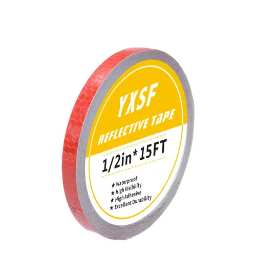 Miniatura 7 de Cinta de seguridad reflectante, tiras reflectantes amarillas de 1/2 pulgada x 45 pies, cinta reflectante impermeable de alta viscosidad para Amarillo