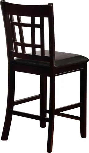 Miniatura 10 de Coaster Home Furnishings LAVON - Sillas tapizadas de madera para mostrador - respaldo de celosía, asientos acolchados - Comedor y cocina - Juego