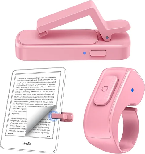 Anillo de volteo de página remoto para Kindle Paperwhite Oasis Scribe Kobo, diseñado para estuches gruesos, clicker de volteo de página, control