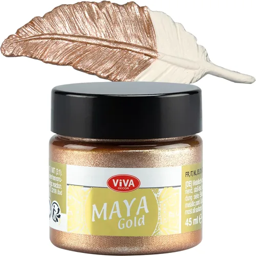Miniatura 32 de Viva Decor Maya Gold (verde manzana) 1.52 onzas líquidas - Pintura acrílica metálica brillante para trabajos creativos en madera, vidrio