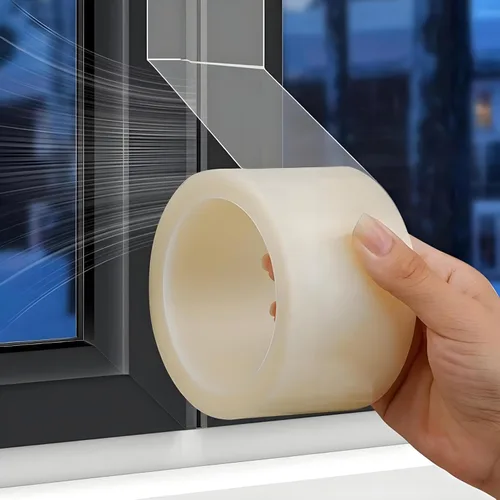 Miniatura 7 de Dstorelhp Cinta de sellado transparente para ventana, 2 pulgadas x 262 pies, cinta de sellado de aislamiento de ventana transparente, sin residuos