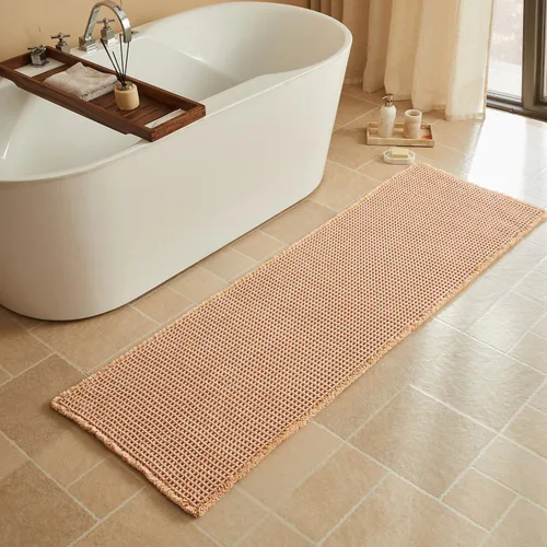 Miniatura 125 de Triohero Tapete de baño con diseño de gofre, tapete de baño pequeño y bohemio, antideslizante, lavable, ultra suave, súper absorbente, de secado