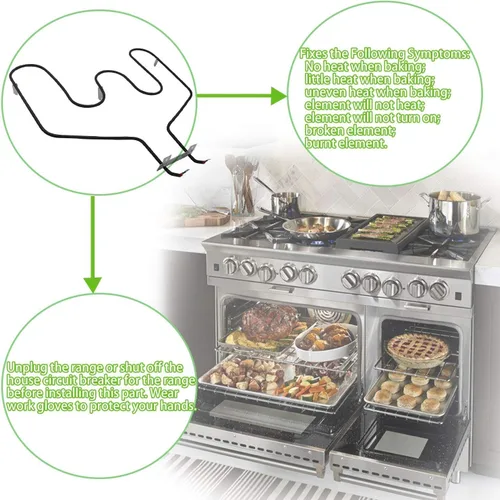Miniatura 7 de AMI PARTS WB44T10011 Elemento de horneado del horno de reemplazo Compatible con horno G-E Ken-more JBP68DM1WW, JBP78WB1WW, JBP78AB2AA, JCBP35BJ2BB