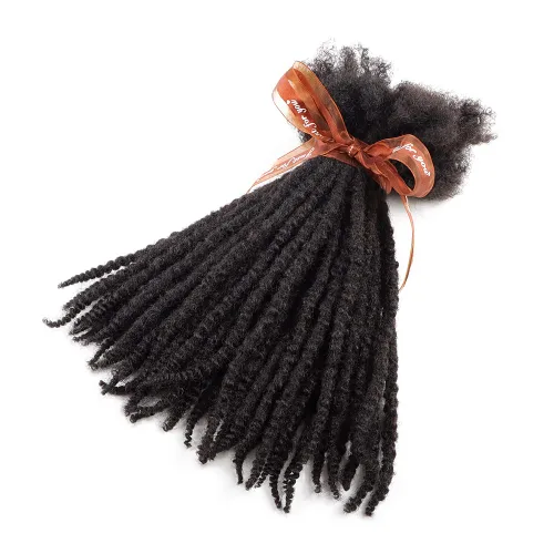 Miniatura 8 de Extensiones de cabello humano texturizado con extremos rizados, extensiones de cabello humano completamente hechas a mano para mujeres/hombres, se