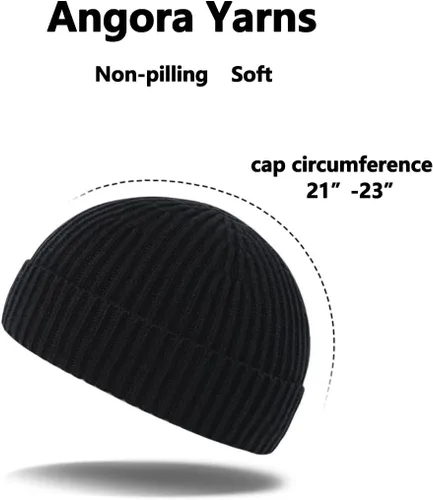 Miniatura 3 de Gorro de pescador para hombre, gorro de arrastrero de punto corto para hombres y mujeres