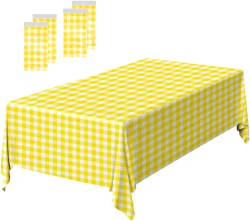 Miniatura 34 de Paquete de 2 Manteles de Plástico Beige Desechables Cubiertas de Mesa Mantel Rectangular Beige para Fiesta Baby Shower Boda Cumpleaños Mantel