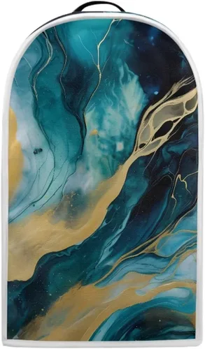 Miniatura 2 de Fundas para batidora para cocina, cubierta de procesador de alimentos de mármol azul con mango duradero, cubiertas antipolvo para electrodomésticos