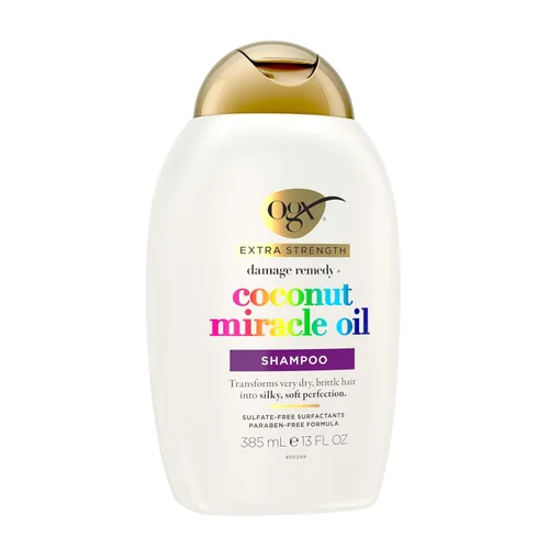 Miniatura 7 de Ogx Champú de aceite de coco Miracle + remedio para el daño extra fuerte, 13 oz