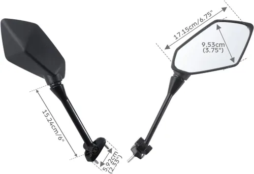 Miniatura 3 de TCT-MOTORPARTS Par de espejos retrovisores laterales para KAWASAKI NINJA 650R ER6F ER-6F 2009-2016 negro