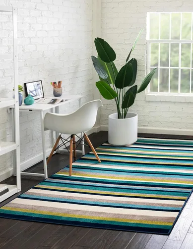 Miniatura 14 de Unique Loom Azalea Collection - Alfombra Glenn (Runner 2' 0" x 6' 0", amarillo/beige)