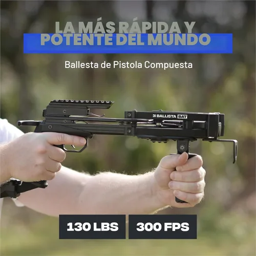 Miniatura 2 de BALLISTA BAT Compound Mini Crossbow - Small Crossbow for Hunting, Fishing and Target - 300 FPS, 130 Lbs, 2.46 lbs
