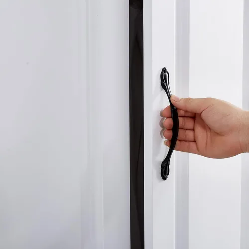 Miniatura 5 de Armario Armario Armario: Armario grande de madera blanca para dormitorio, armario de madera con 4 puertas, 2 cajones, armario alto con estantes y 2