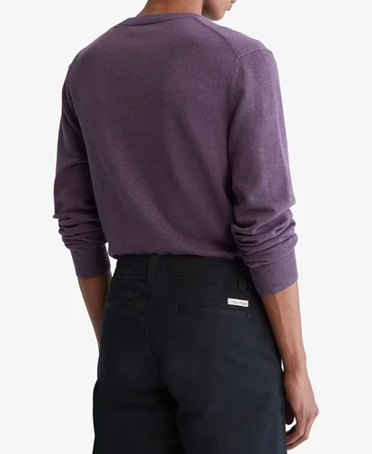 Miniatura 2 de Calvin Klein Suéter compacto de algodón con cuello redondo para hombre