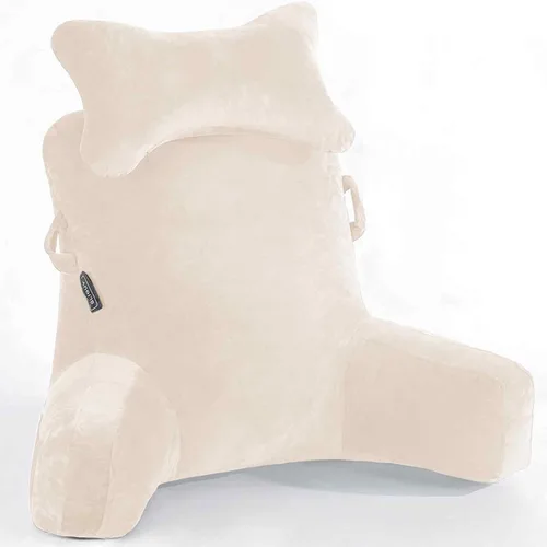 Miniatura 9 de SLIGUY Almohada de Lectura - Almohada de Descanso para Cama con Rollo de Cuello Desmontable y Brazo de Soporte Más Alto para Sentarse en la Cama