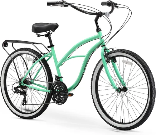 Miniatura 21 de sixthreezero Around The Block - Bicicleta de playa para mujer Azul verde azulado con asiento negro/puños