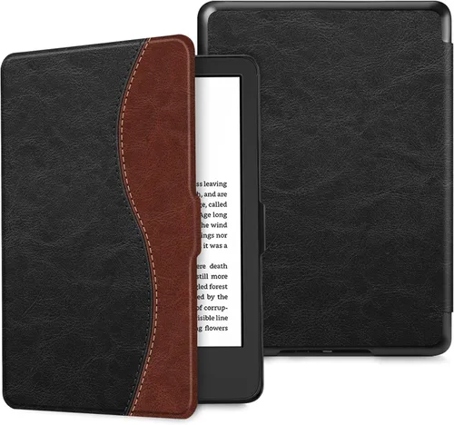 Miniatura 14 de Fintie Slimshell - Funda para Kindle de 6 pulgadas (11ª generación, versión 2024/2022), funda ligera de piel sintética con apagado y encendido Negro