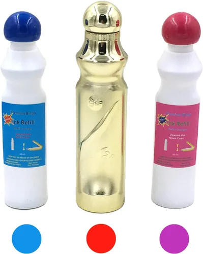 Miniatura 5 de Tapp Collections™ 3 Daubers de bingo con una carcasa metalizada Azul