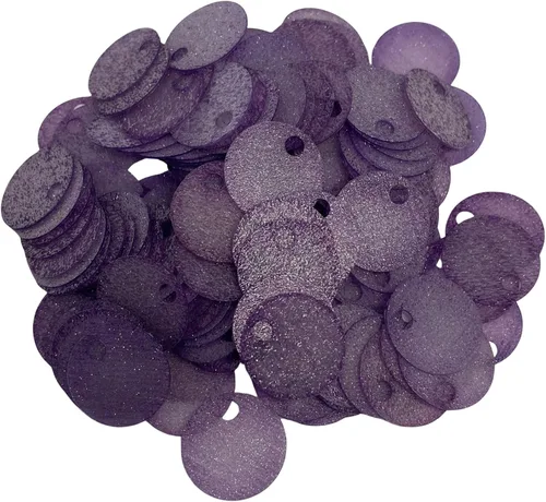 Miniatura 38 de Paillettes de lentejuelas redondas planas de 0.787 in, 285 piezas de 0.78 pulgadas, agujero de 0.78 pulgadas, surtido de lentejuelas acrílicas, 1,76