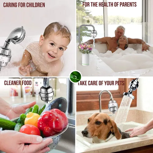Miniatura 5 de Filtro de ducha de 32 etapas con vitamina C para agua dura, filtro de cabezal de ducha suavizante de agua con cartucho de filtro reemplazable