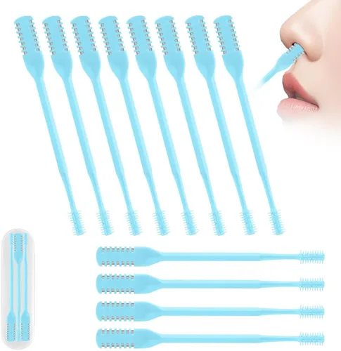 Miniatura 21 de Cortador de vello nasal 2 en 1, herramienta de eliminación de vello nasal mejorada con rotación de 360°, cuchilla de vello de nariz de doble cara
