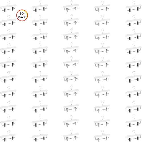 Miniatura 8 de Abs - Perchas de plástico para pantalones, perfectas para faldas, pantalones, pantalones de vestir, jeans y más, juego de 5 unidades, color dorado