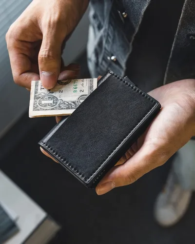 Miniatura 34 de VULKIT Tarjetero RFID Bloqueo de Cuero Automático Pop Up Cartera Aluminio Slim Pocket Tarjeta de Visita