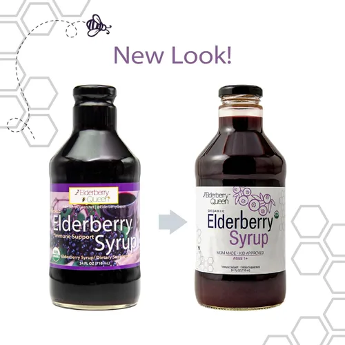 Miniatura 2 de Elderberry Queen Jarabe de saúco orgánico de 24 onzas líquidas, fórmula de apoyo inmunológico con Sambucus Black Elderberry y Aronia Berry – Jarabe
