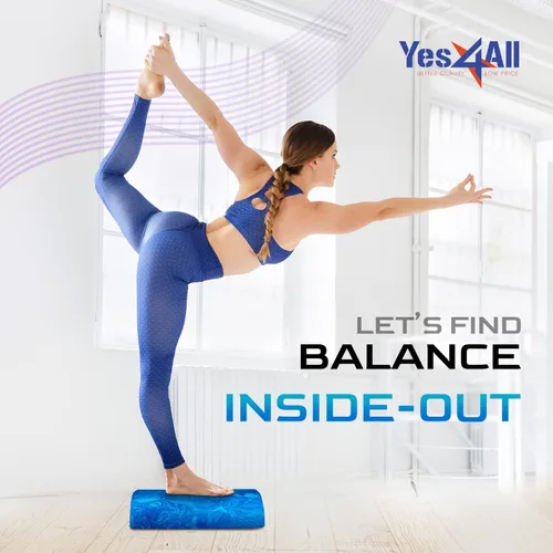 Miniatura 7 de Yes4All Rodillo de espuma firme de EVA para estiramiento, medio rodillo de espalda de yoga para masaje muscular para pilates, yoga, equilibrio