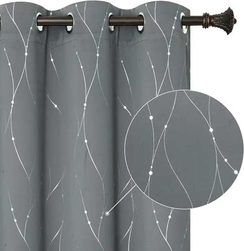 Miniatura 18 de BUHUA - Paneles de cortinas opacas para sala de estar, cortinas grises con aislamiento térmico, cortinas de ventana para dormitorio - 72 pulgadas