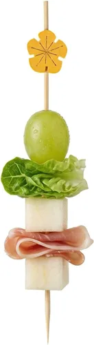 Miniatura 43 de Restaurantware Pinchos de comida de 3.5 pulgadas, 1000 palitos de canapé con estrella dorada, resistentes, desechables, de madera de bambú