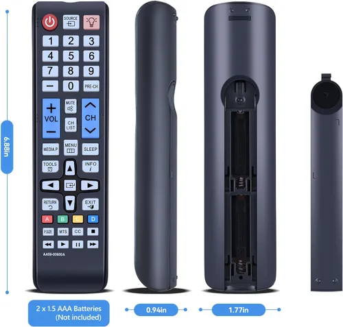 Miniatura 5 de PZL AA59-00600A Reemplazo para control remoto Samsung TV PN43E450A1F 5+ Series 530 535 PN51E535A3FXZA TM1240 PN51E535A3F PN51E450A1F PN51E530A3F
