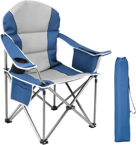 NEWBULIG Silla de campamento plegable de gran tamaño para adultos, soporte resistente de 500 libras, sillas plegables portátiles para exteriores,
