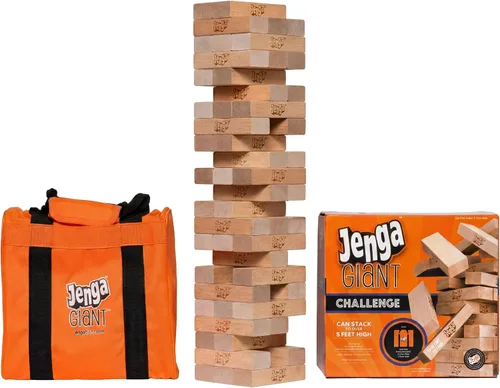 Miniatura 8 de Jenga Gigante - Bloques de madera dura - Se apilan hasta más de 3 pies - Licencia oficial - JS4